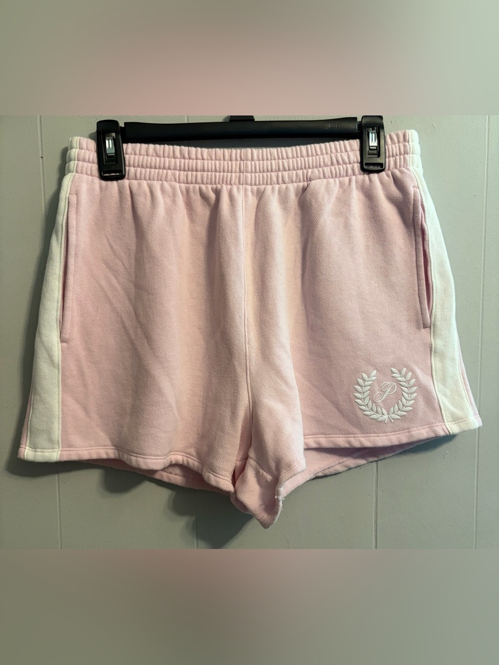 PINK Victoria's Secret Light Pink Athletic Shorts with White Trim